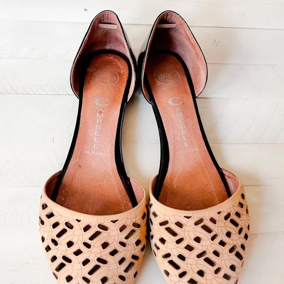 Jeffrey Campbell Ibiza Last D’orsay Boho Cutout Leather Flats Size 9 - Picture 8 of 14